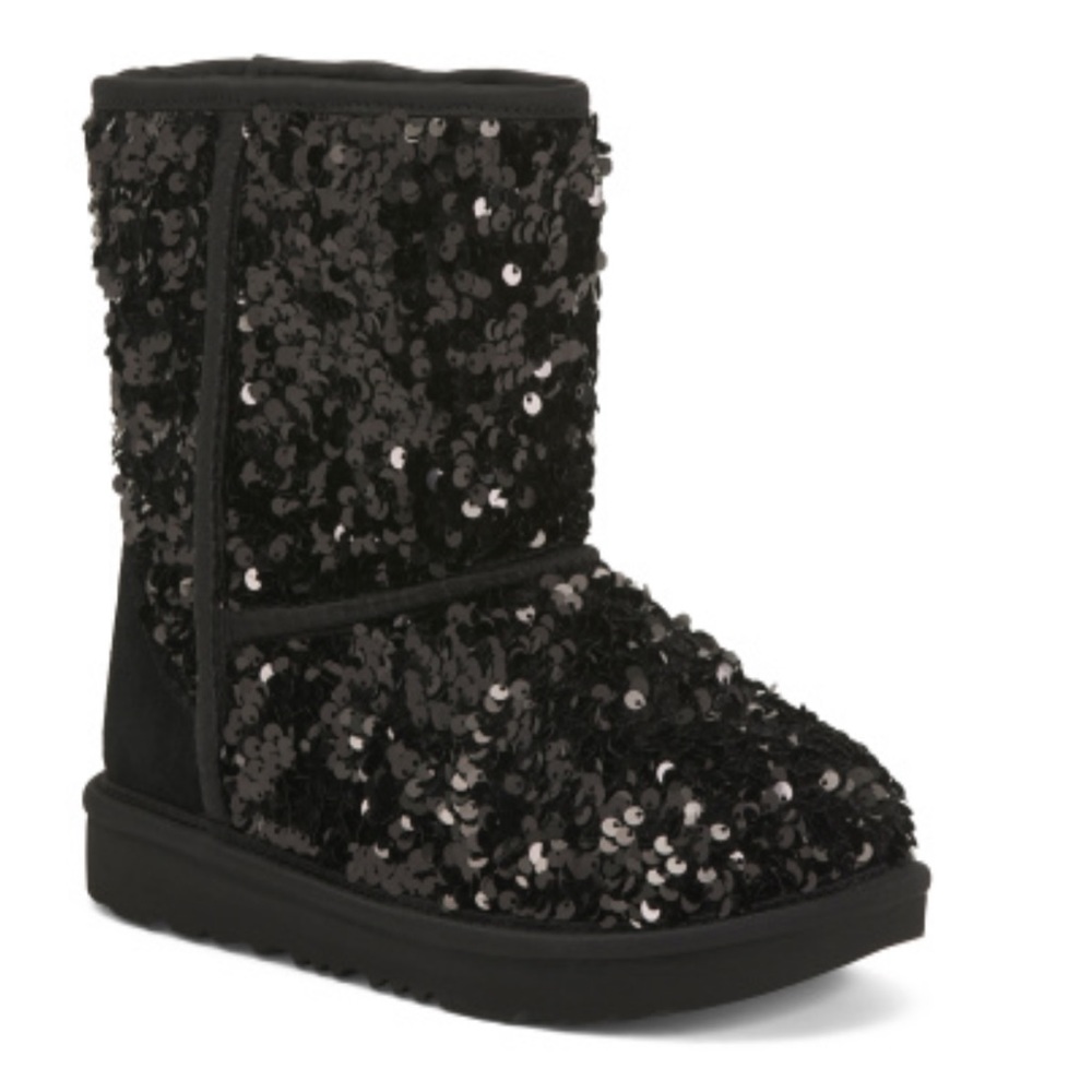 NEW Kids Ugg Classic Short Chunky Sequin Boots